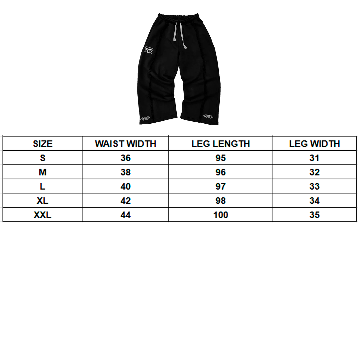 Blur Baggy Pants Black/White