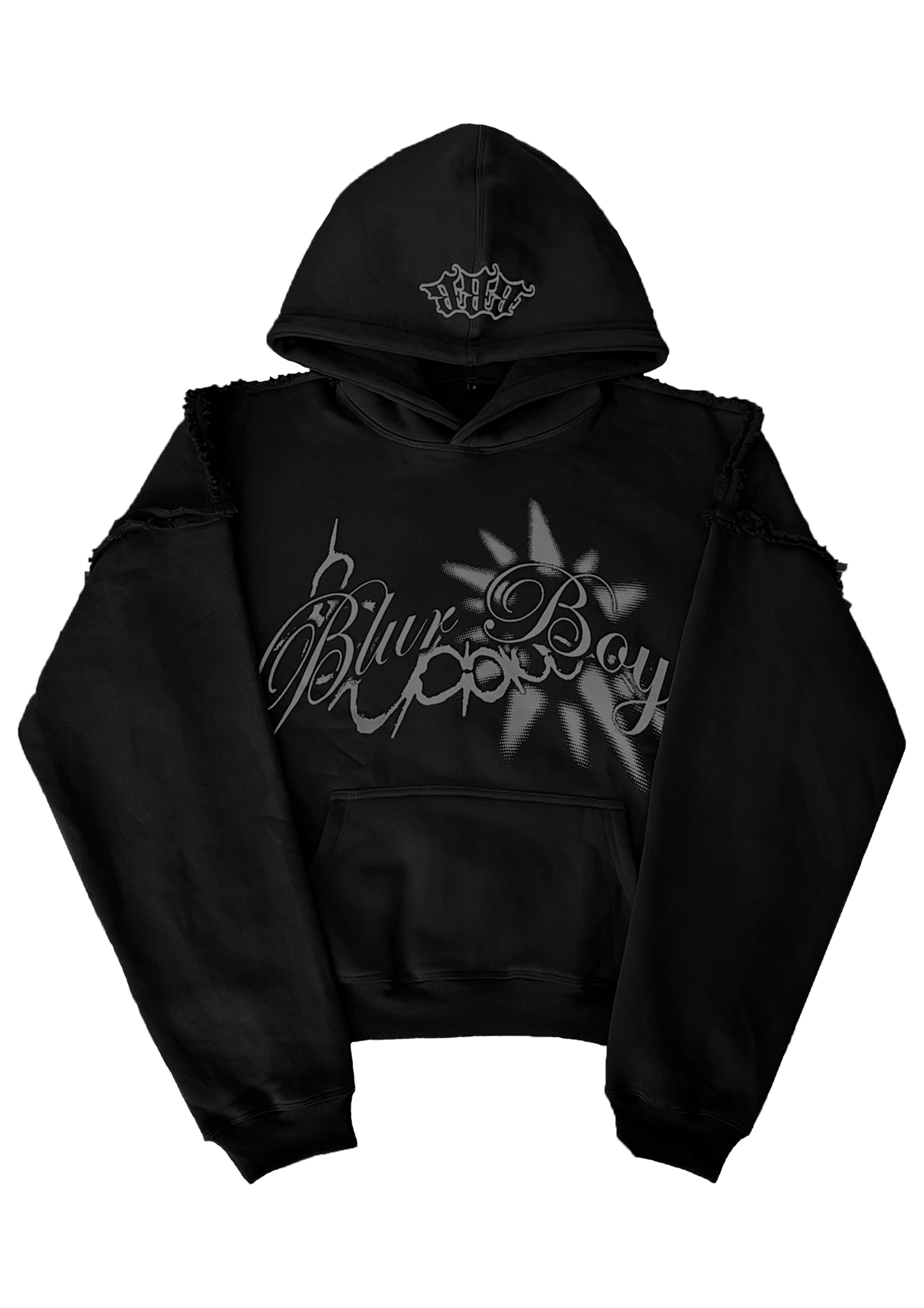 Perfect Ripped Hoodie Black