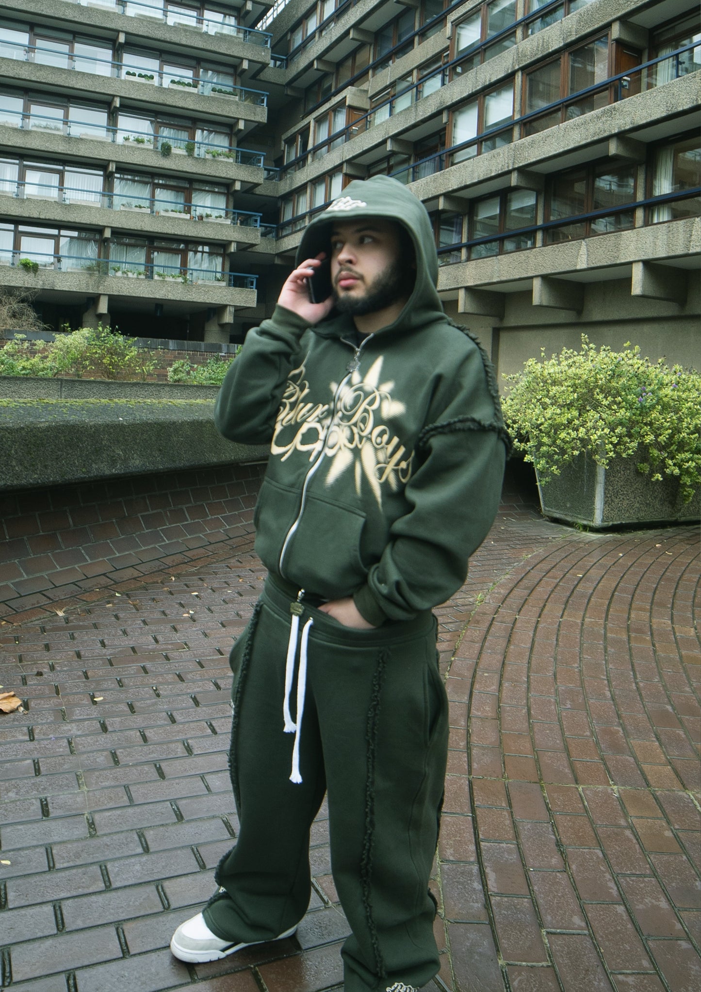 BlurBoys Ripped Zip Up Hoodie V2 Green