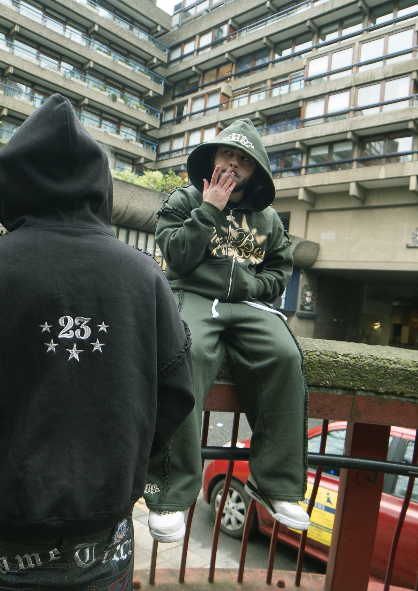BlurBoys Ripped Zip Up Hoodie V2 Green