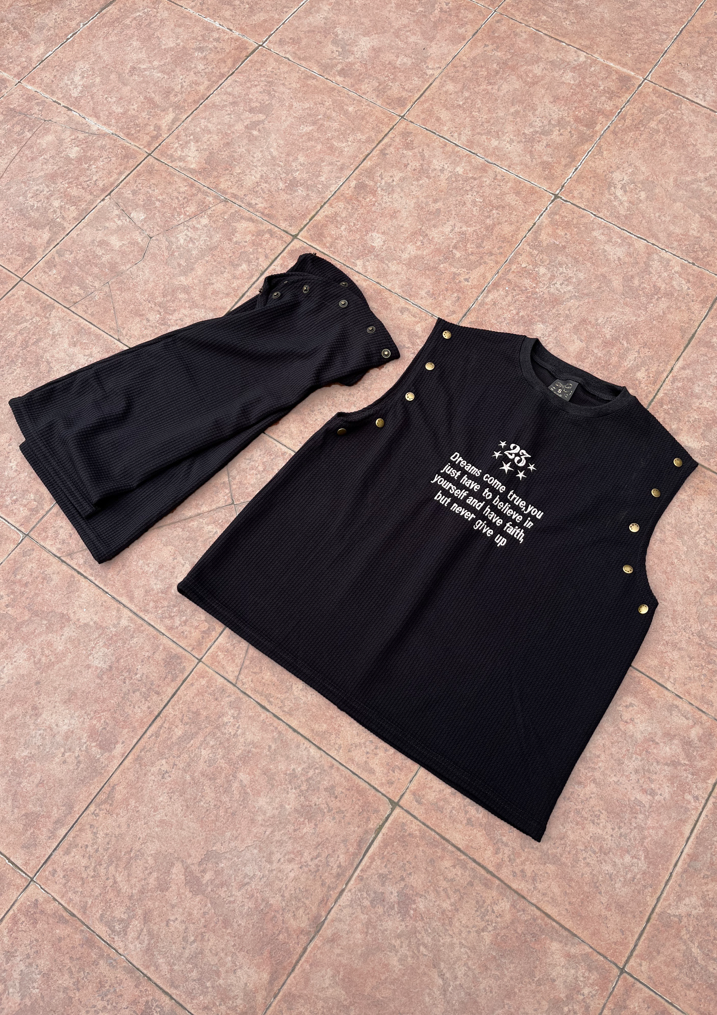 LongSleeve Vest 2x1 Tee Dark Gray