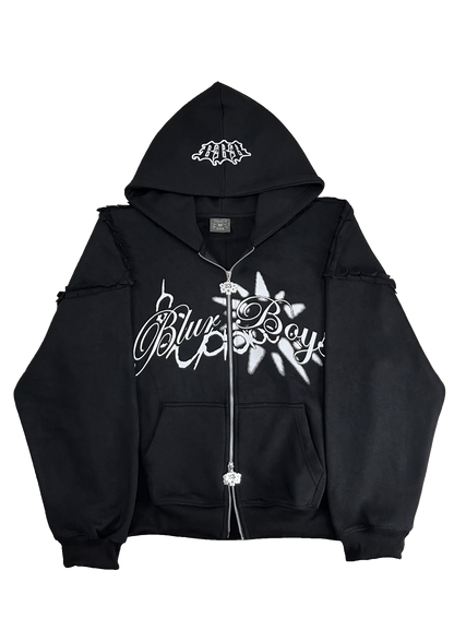 Blur Zip Up Black/White