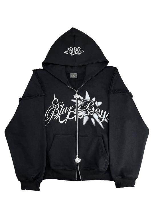 Blur Zip Up Black/White