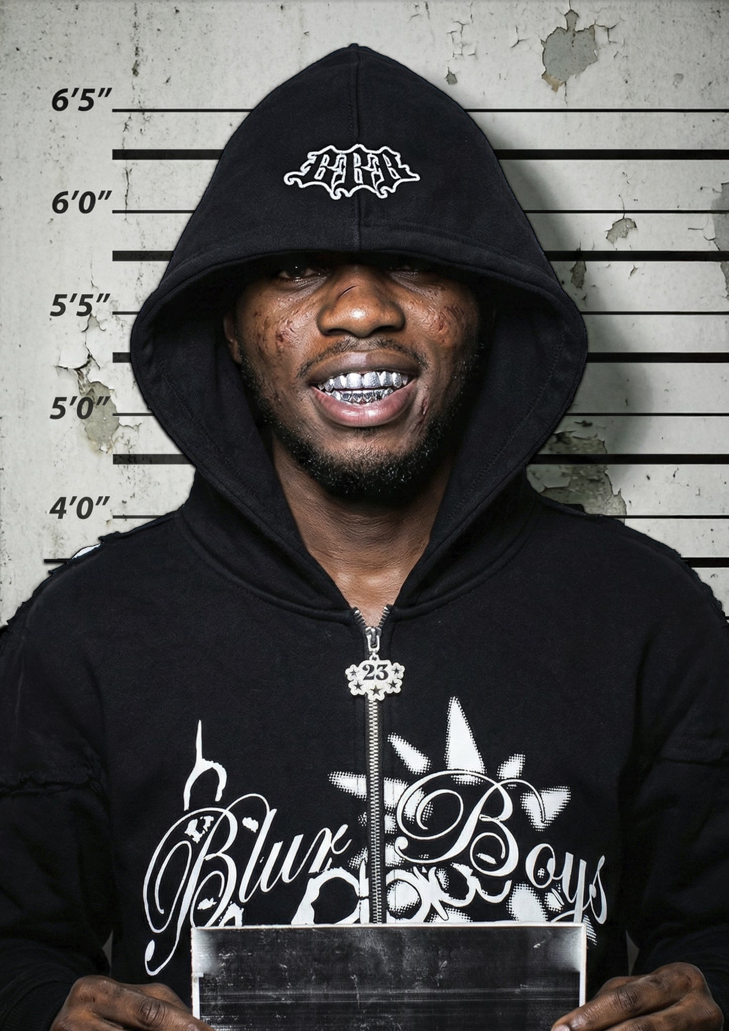 Blur Baggy Pants Black/White