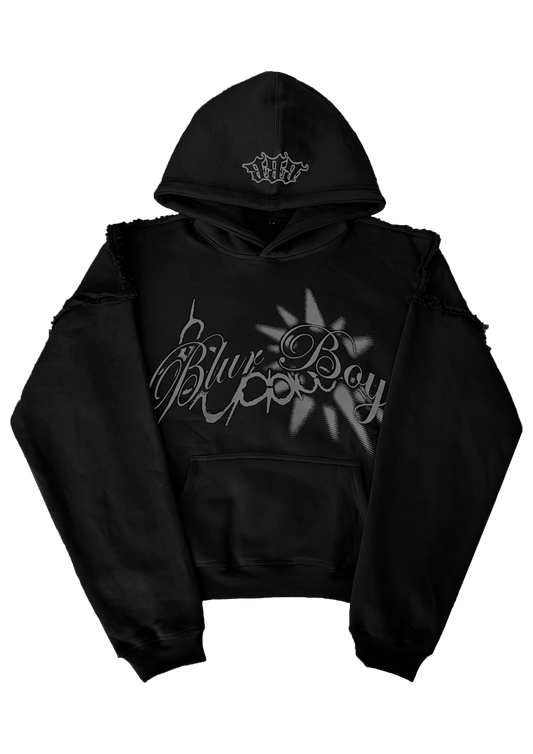 Perfect Ripped Hoodie Black