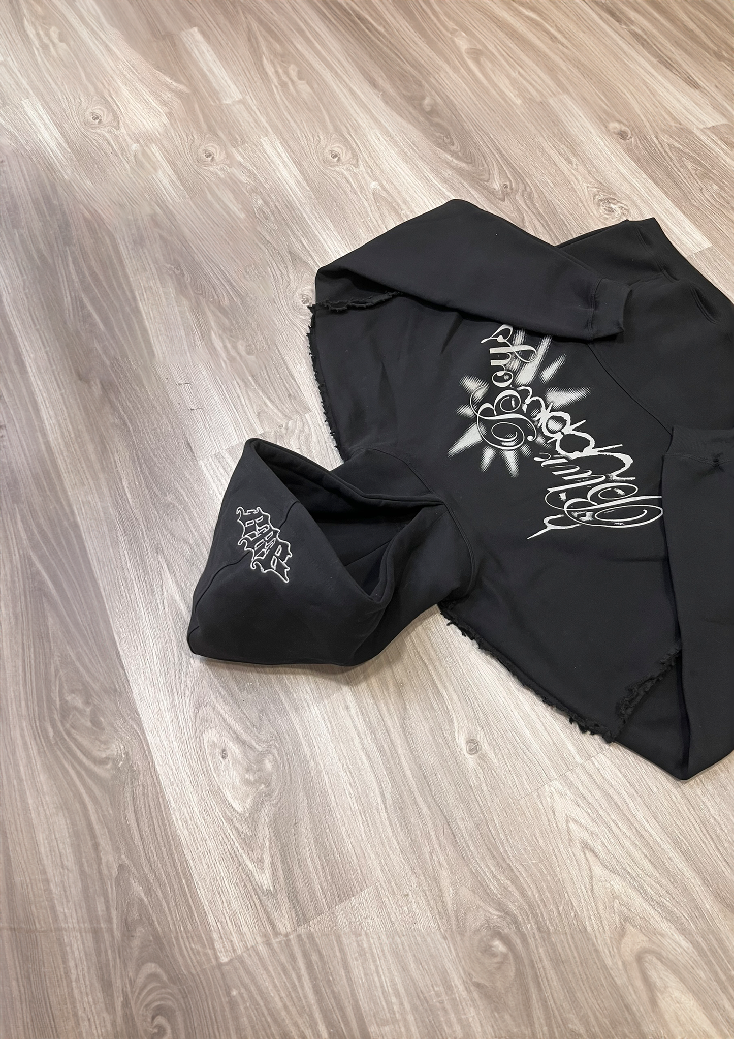 Perfect Ripped Hoodie Black