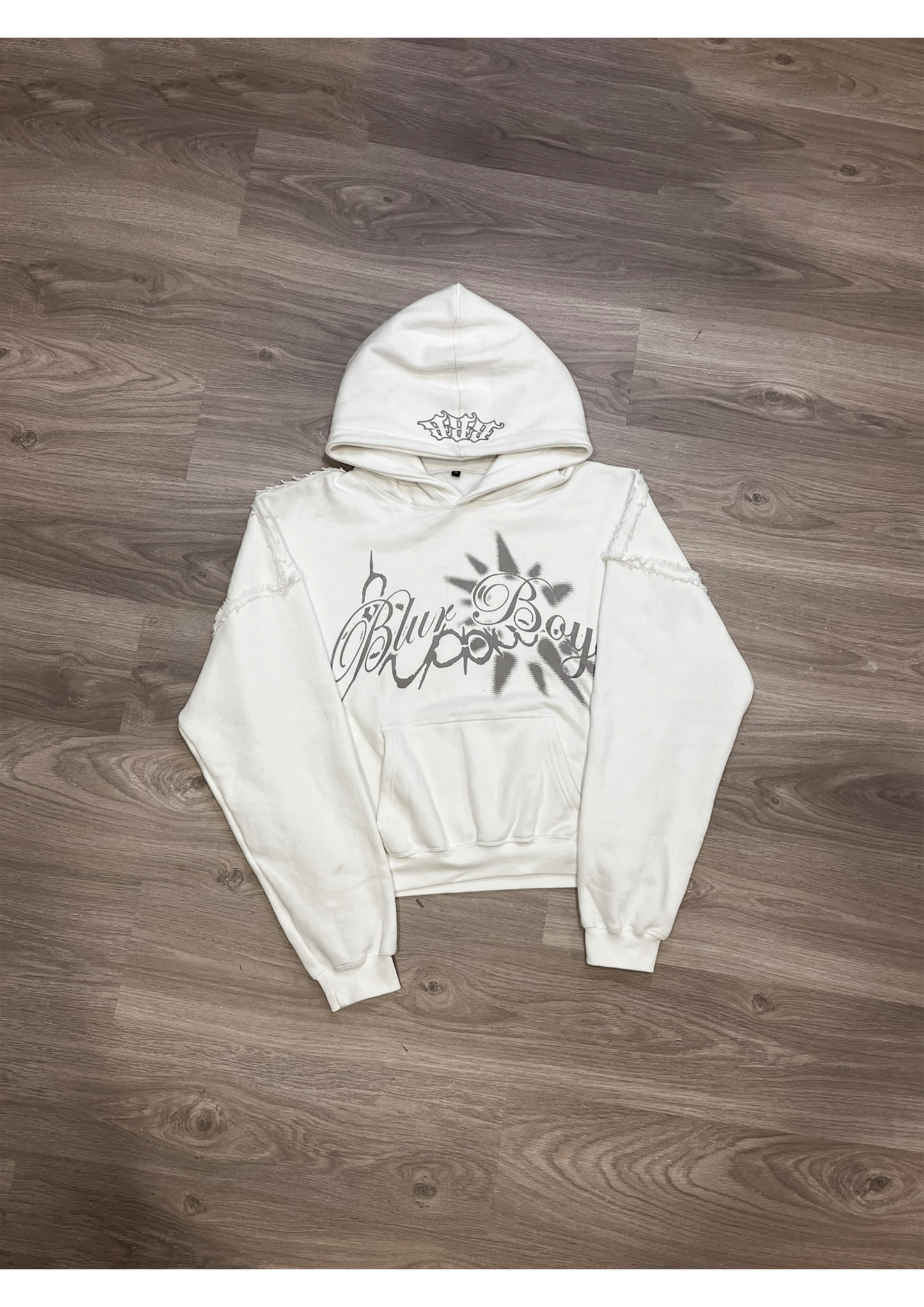 Perfect Ripped Hoodie White