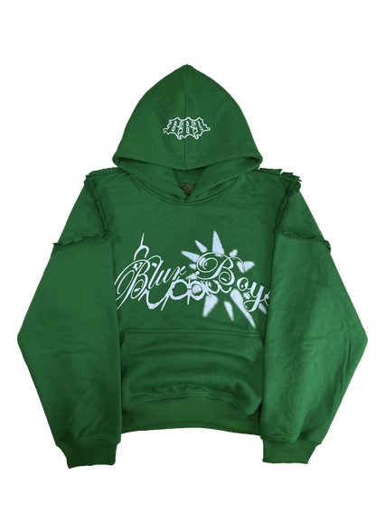Blur Hoodie Green/White