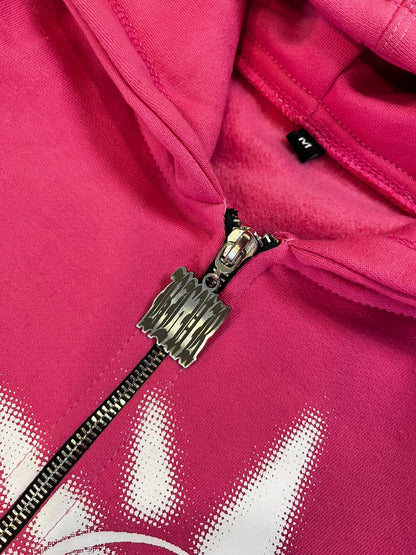 Ripped Zip Up Pink