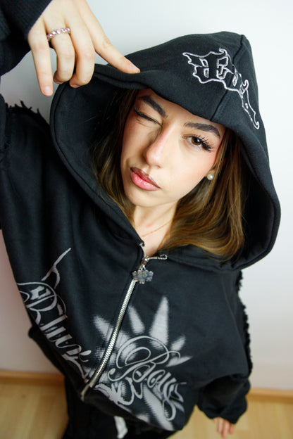 Blur Zip Up Black/Grey