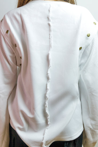 LongSleeve Vest 2x1 Tee White