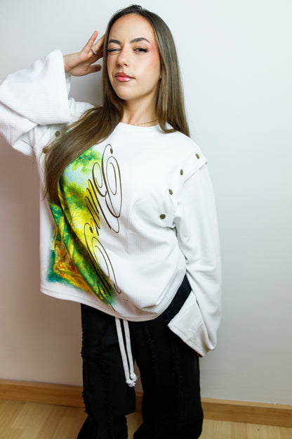 LongSleeve Vest 2x1 Tee White