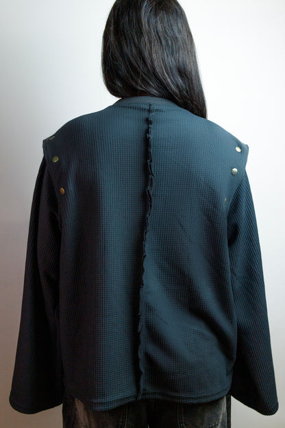 LongSleeve Vest 2x1 Tee Dark Gray